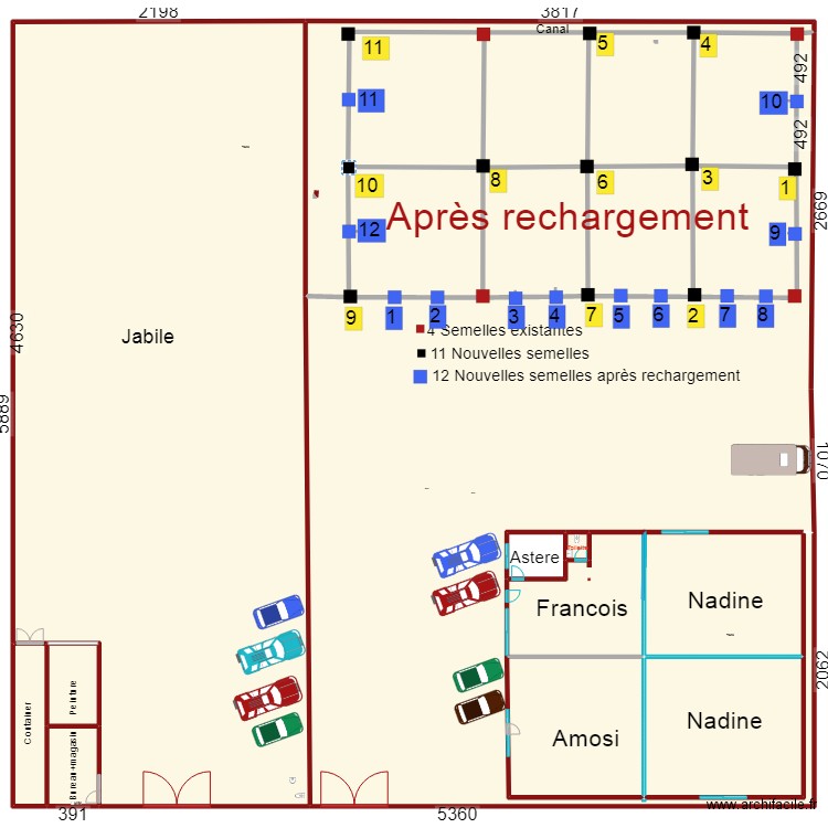 apres rechargement. Plan de 17 pièces et 2300 m2