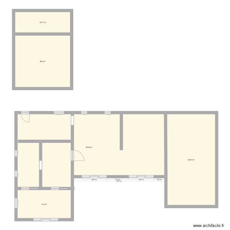 Samir 2. Plan de 5 pièces et 177 m2