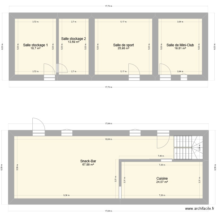 La Hallerais. Plan de 6 pièces et 170 m2