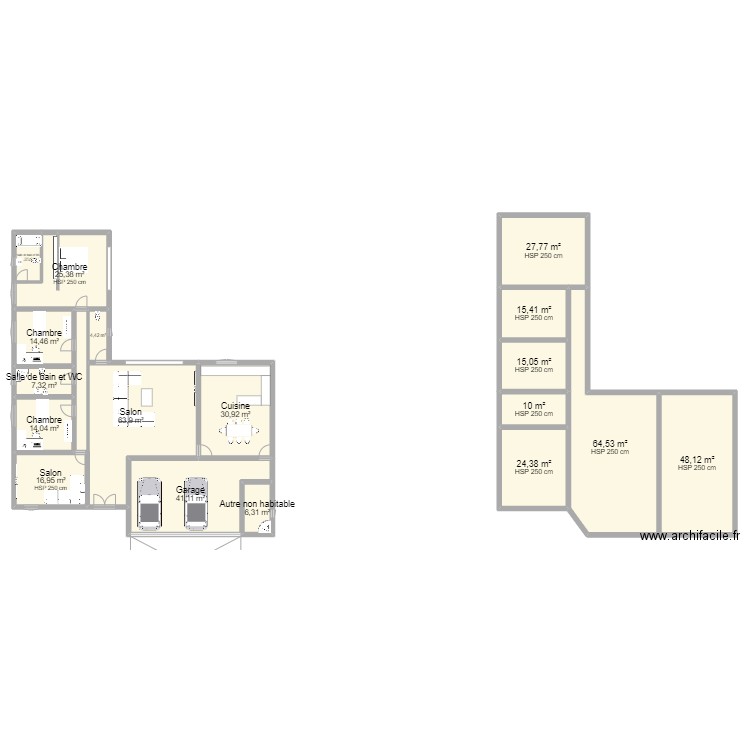 AHA plan 2. Plan de 18 pièces et 436 m2