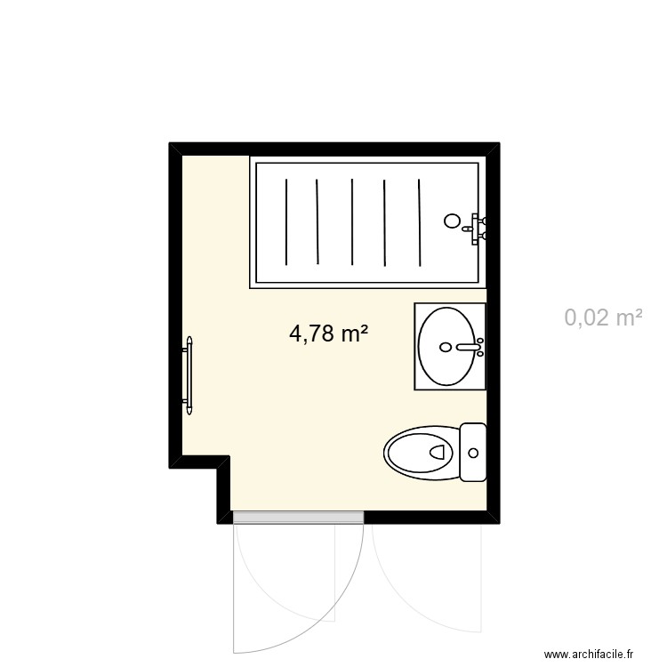 CARTESI   DOUCHE   VILLEPARISIS. Plan de 4 pièces et 9 m2