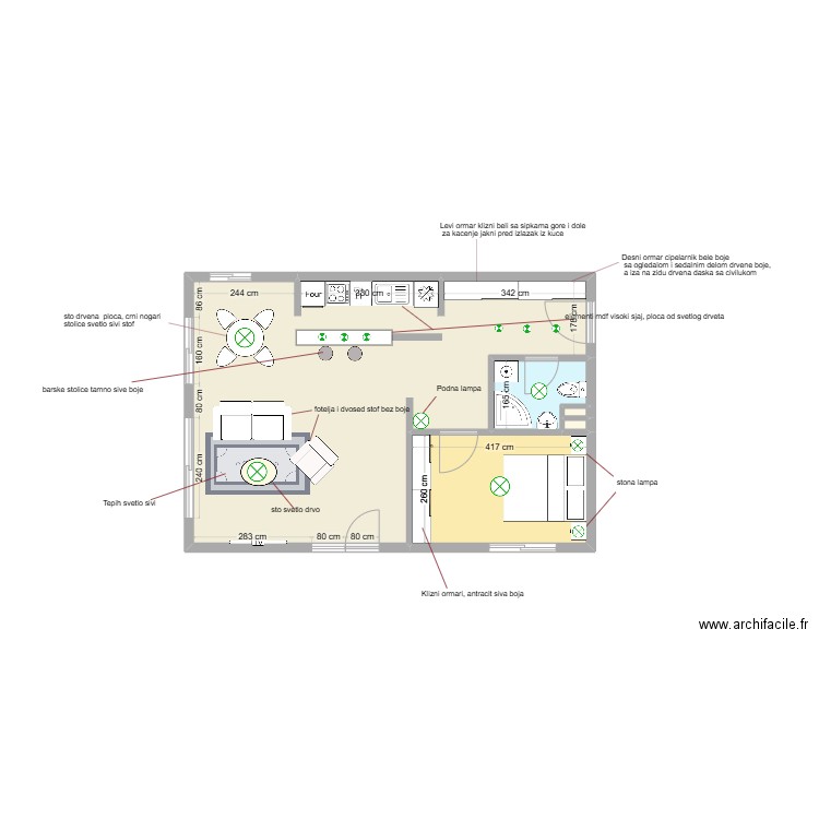 zadatak3. Plan de 5 pièces et 57 m2