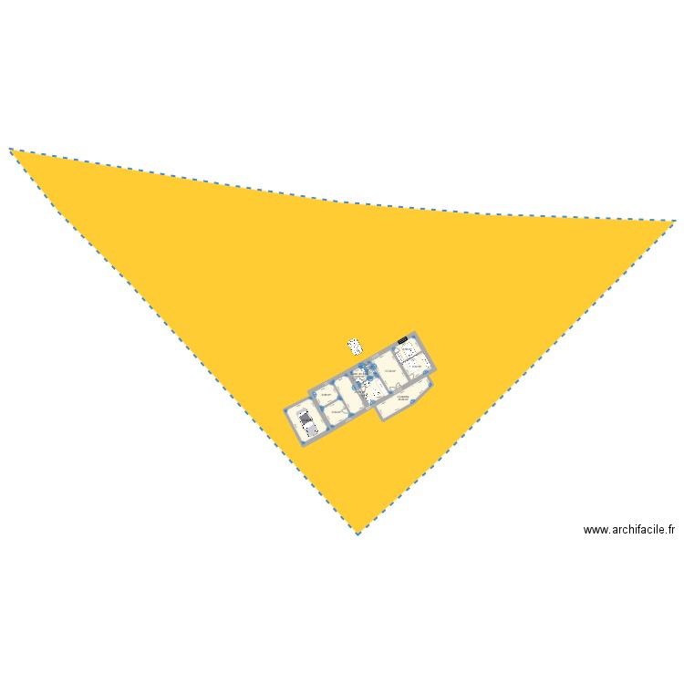 PLAN maison actuelle. Plan de 11 pièces et 123 m2