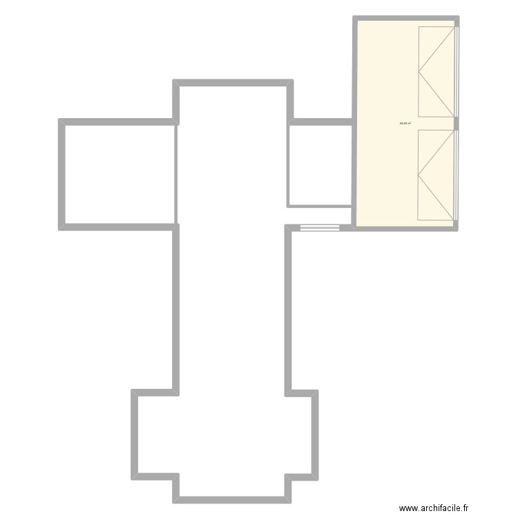 Antonin DA SILVA. Plan de 1 pièce et 62 m2