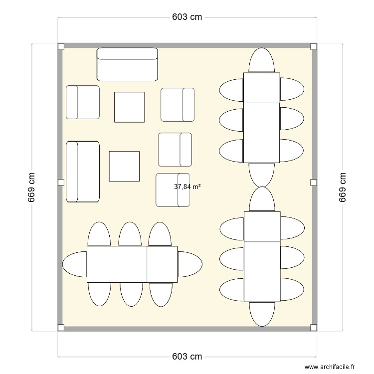 marchand alod. Plan de 1 pièce et 38 m2