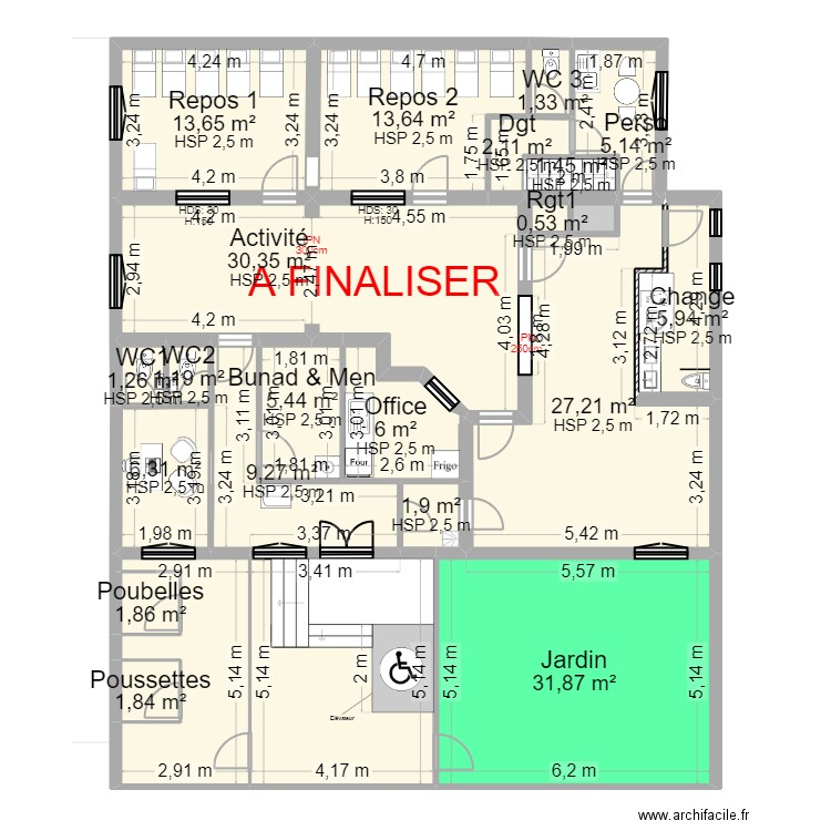 94V75C PROJET ap debut tvx 241123 V3 eau regroupée_Bienvenu. Plan de 29 pièces et 289 m2