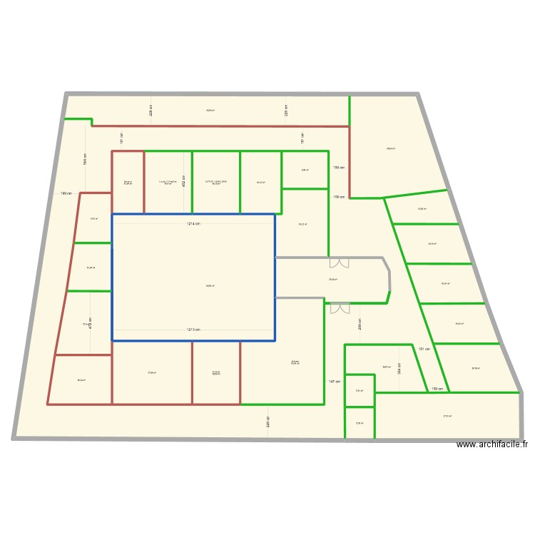 SJF EDL. Plan de 26 pièces et 1075 m2