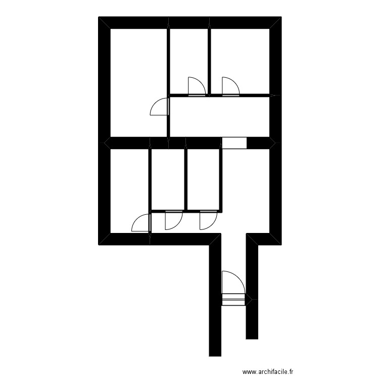 BELLE SS. Plan de 6 pièces et 46 m2