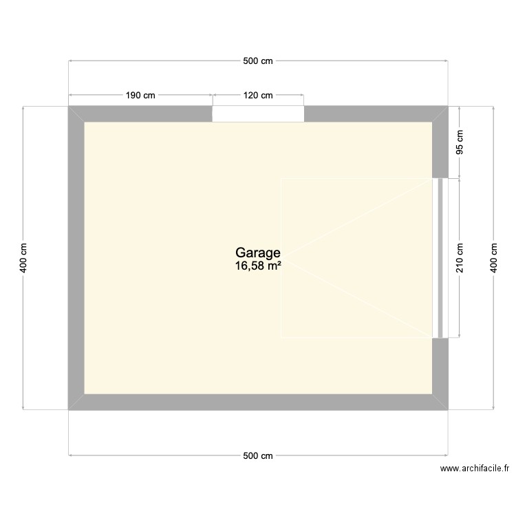 tmptmp. Plan de 1 pièce et 17 m2