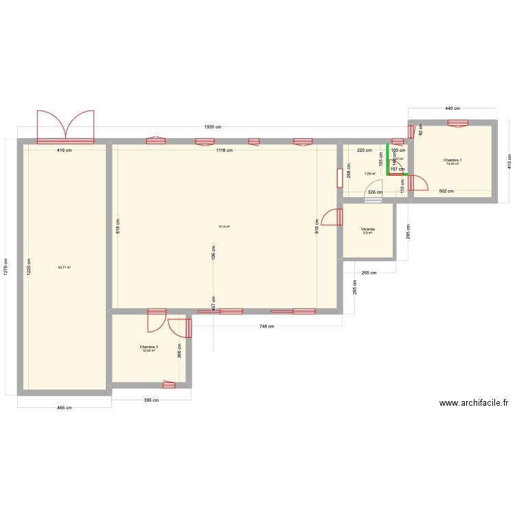 Villa Cuers 2. Plan de 7 pièces et 184 m2