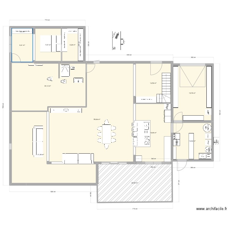 Projet Resty 3. Plan de 11 pièces et 228 m2