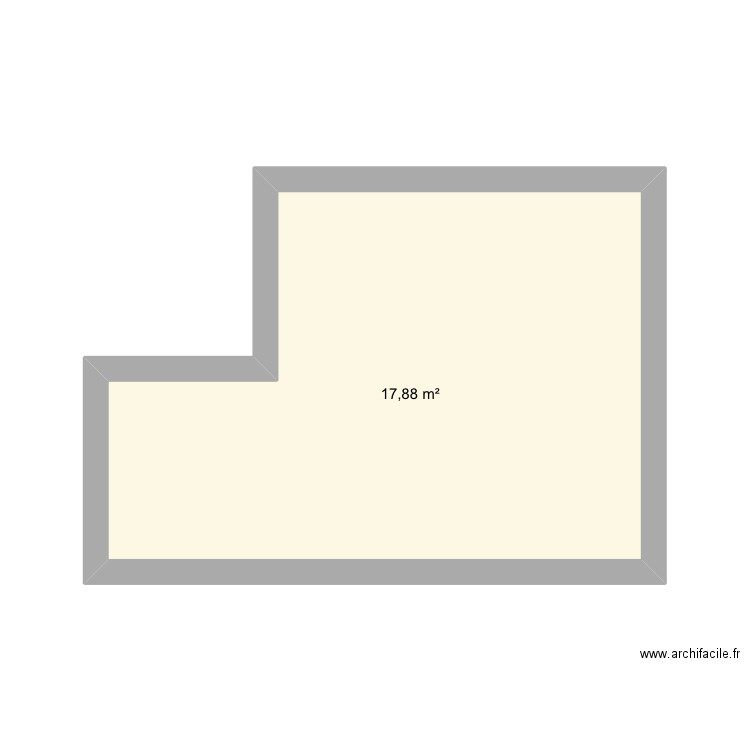 Auvent Chalet. Plan de 1 pièce et 18 m2