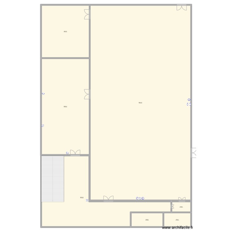 Francis Poulenc RDC. Plan de 7 pièces et 1365 m2