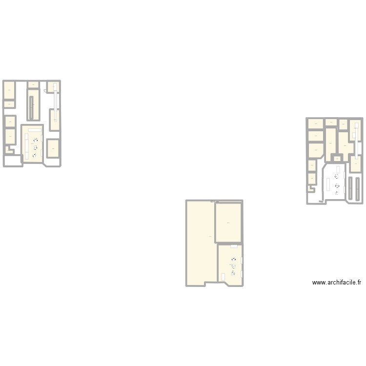 boutique. Plan de 30 pièces et 854 m2