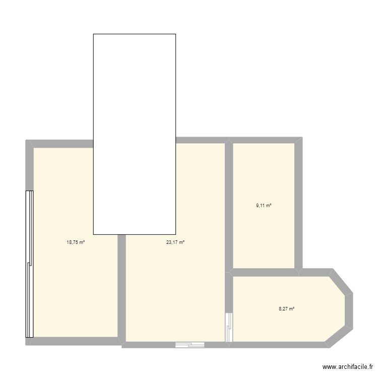 LPX. Plan de 4 pièces et 59 m2