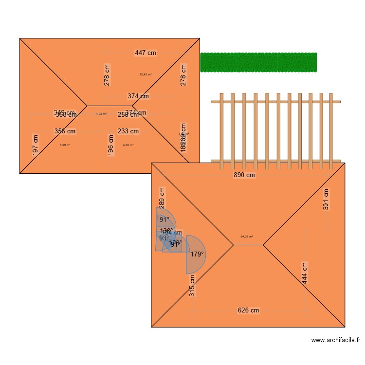 maison benoit. Plan de 7 pièces et 86 m2