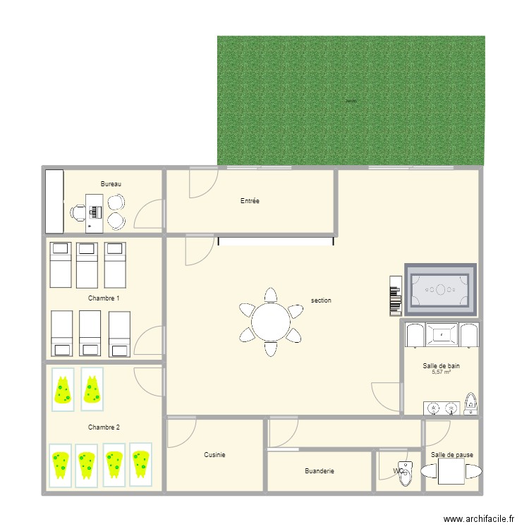 plan piolenc. Plan de 11 pièces et 106 m2