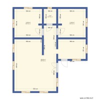 PLAN  2 CHAMBRES SALON CUISINE