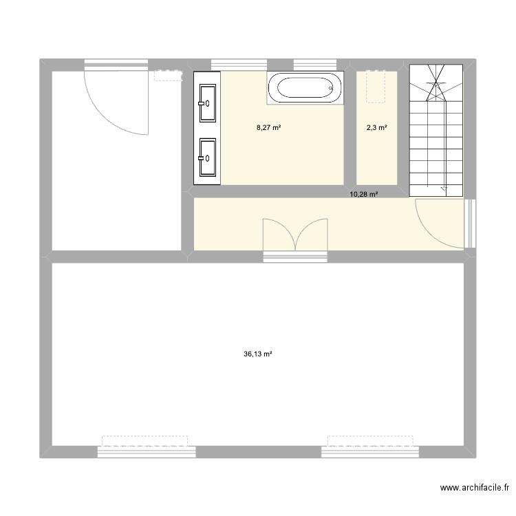 Corniguel. Plan de 4 pièces et 57 m2