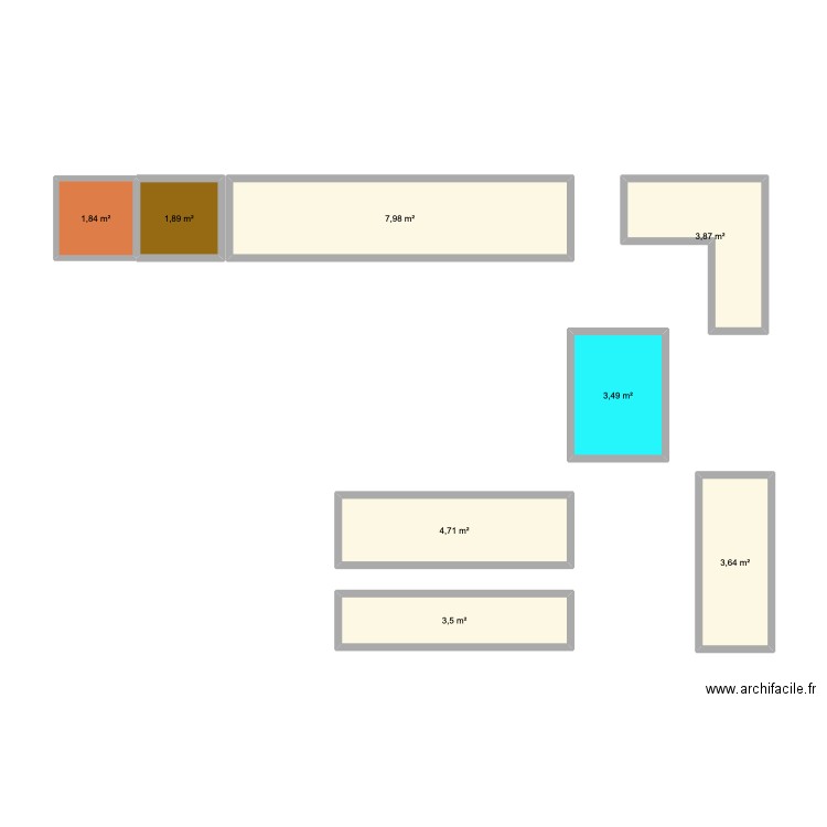 PLANTATION. Plan de 8 pièces et 31 m2