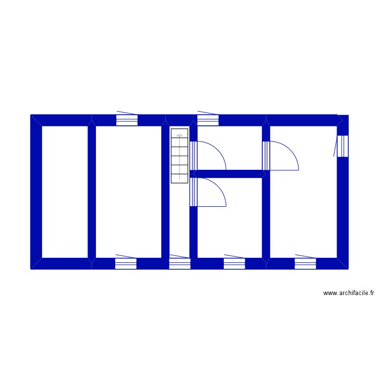 etage 1. Plan de 4 pièces et 27 m2