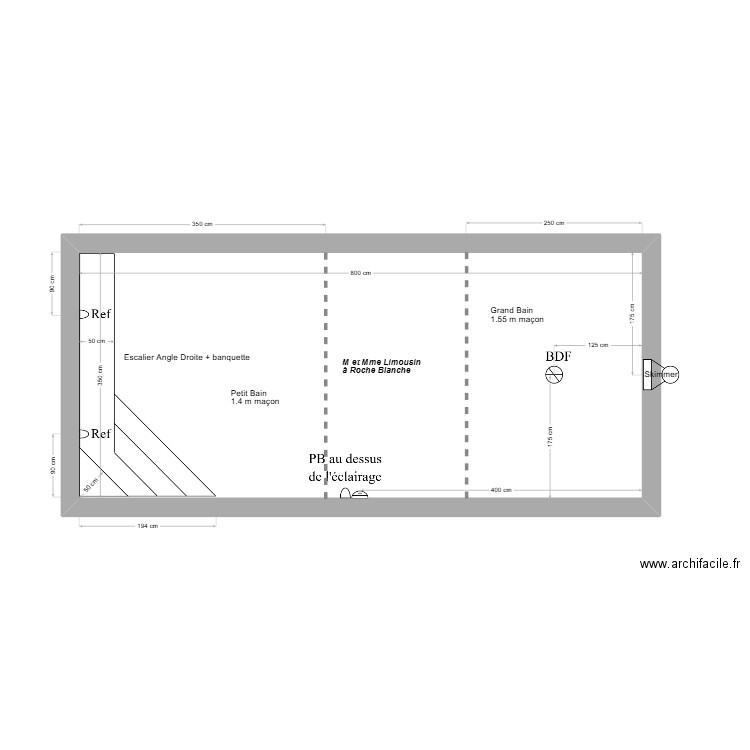 Limousin 44. Plan de 1 pièce et 28 m2