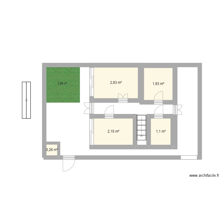 R1 VILLA. Plan de 5 pièces et 8 m2