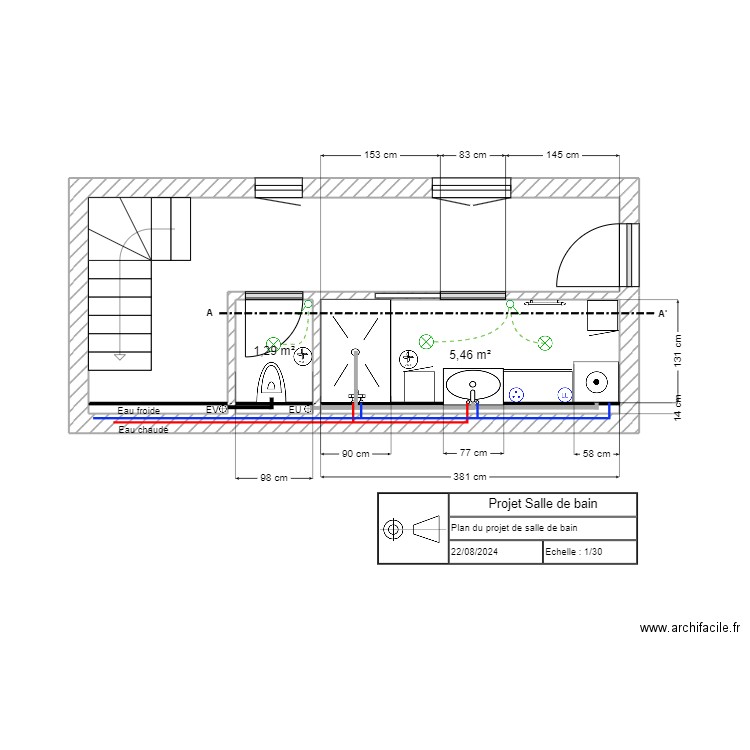 DECEX-03 Projet. Plan de 4 pièces et 18 m2