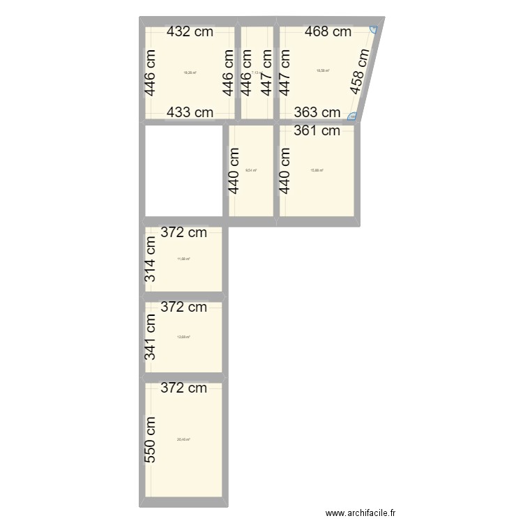 rez de chaussées bt 36. Plan de 8 pièces et 115 m2