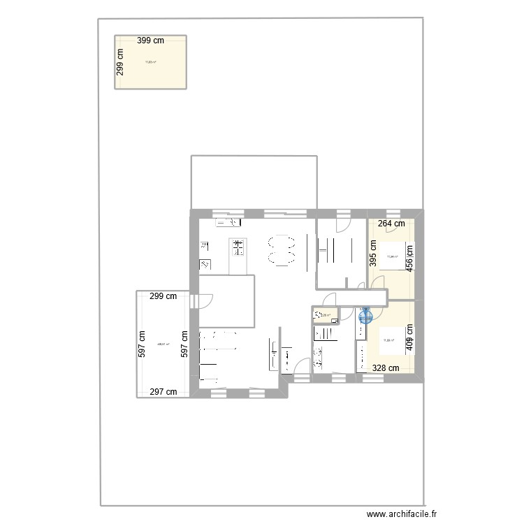 maison noy 2. Plan de 6 pièces et 54 m2