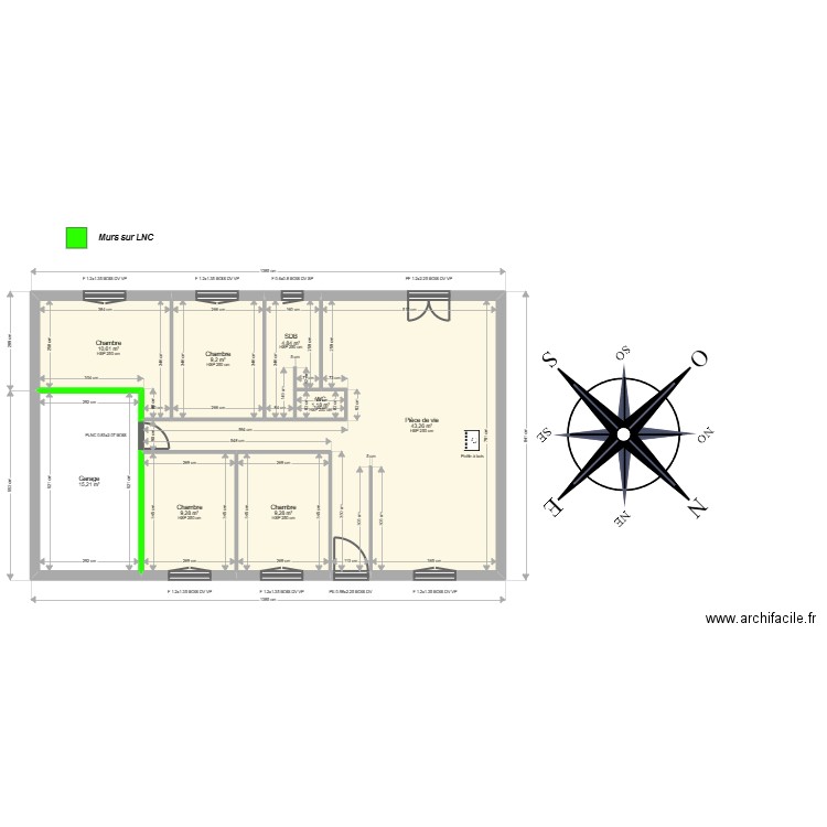 ML24017468 . Plan de 8 pièces et 103 m2