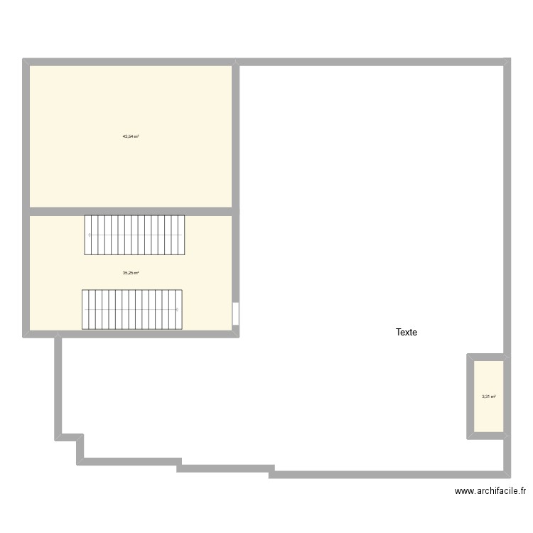 terrace galma . Plan de 3 pièces et 82 m2