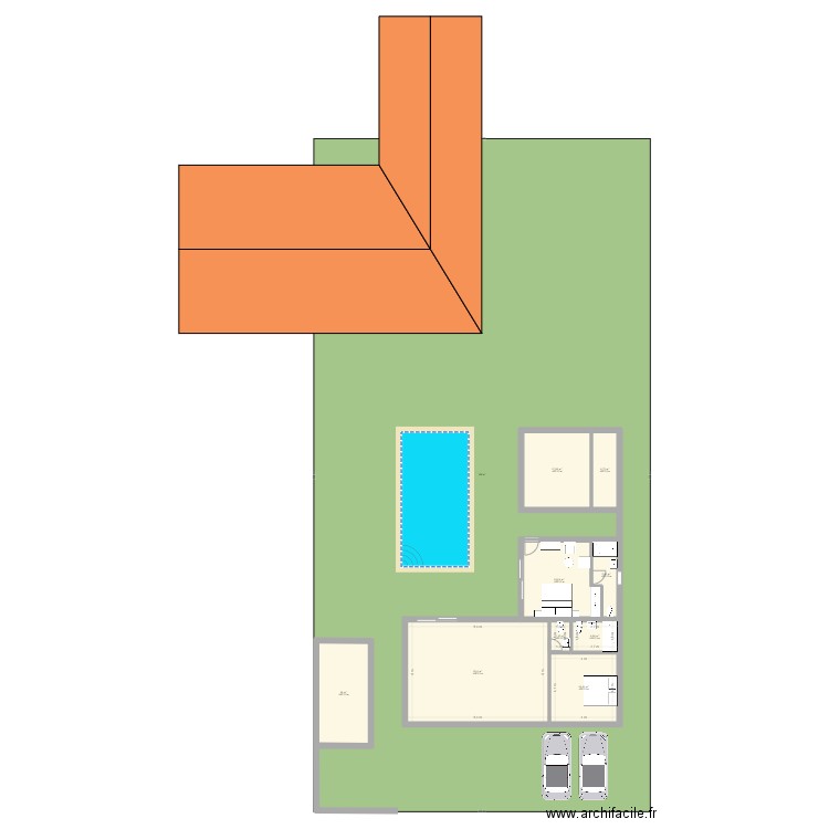 thailande V1. Plan de 9 pièces et 141 m2