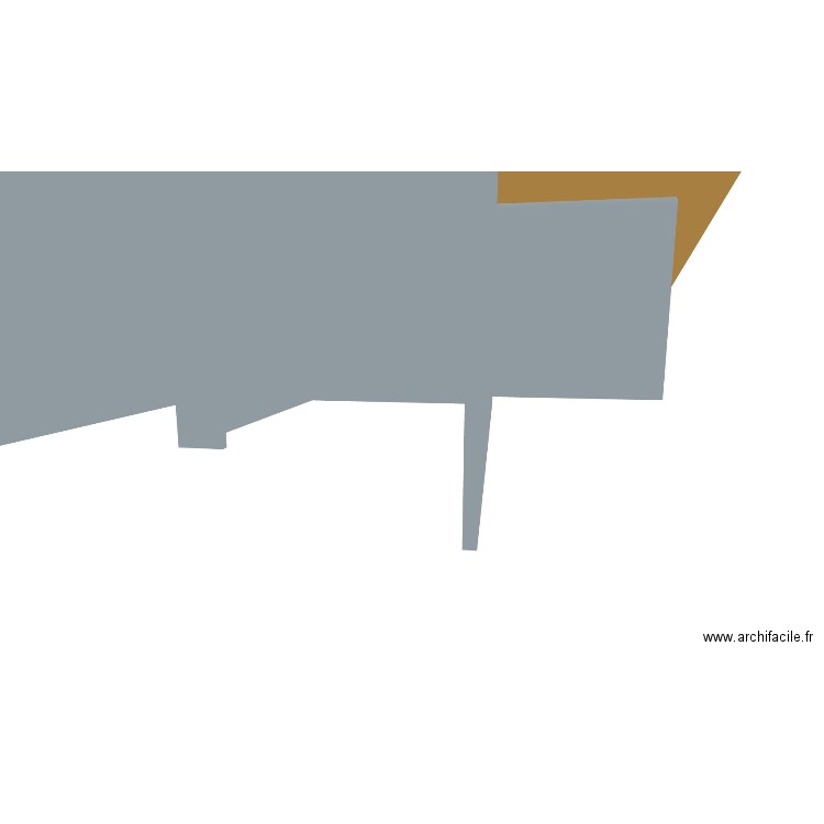 R+1. Plan de 1 pièce et 12 m2