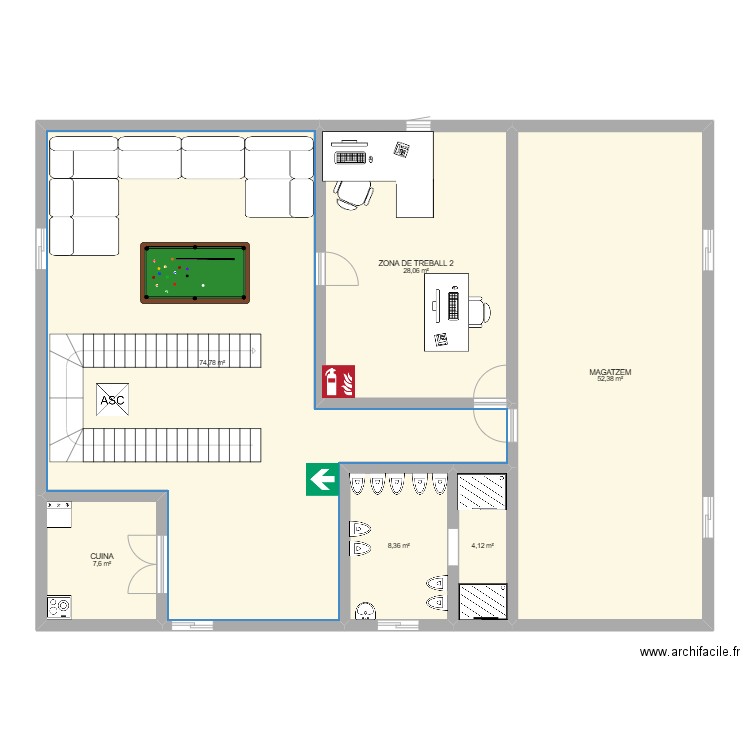 PLANTA 2. Plan de 6 pièces et 175 m2