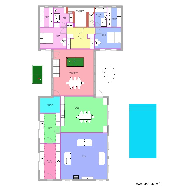 POINCAROND 2024. Plan de 15 pièces et 230 m2