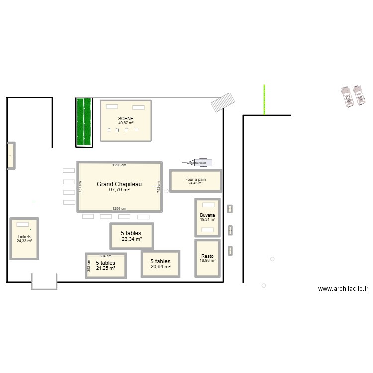 plan Fête du Printemps. Plan de 13 pièces et 305 m2