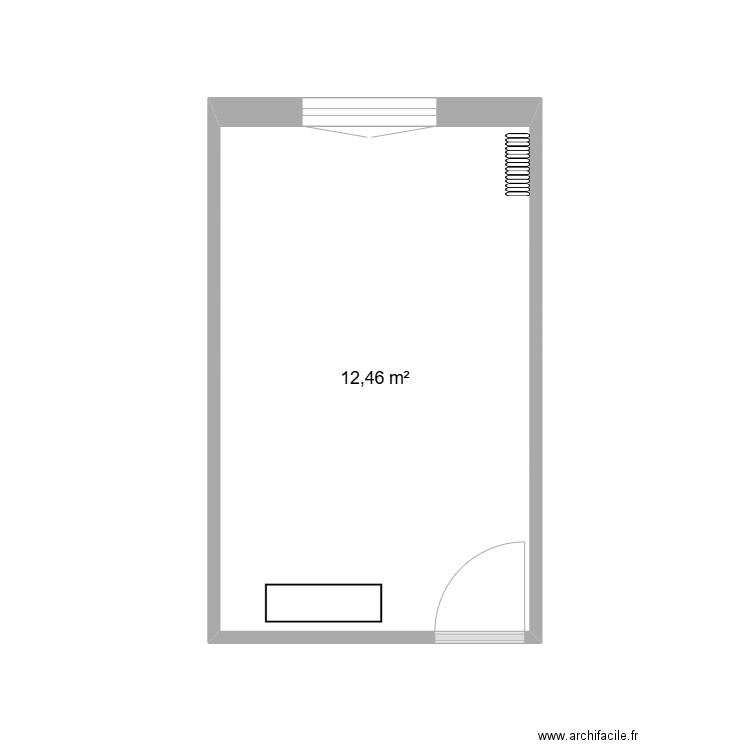 Chambre Amis Paola. Plan de 1 pièce et 12 m2