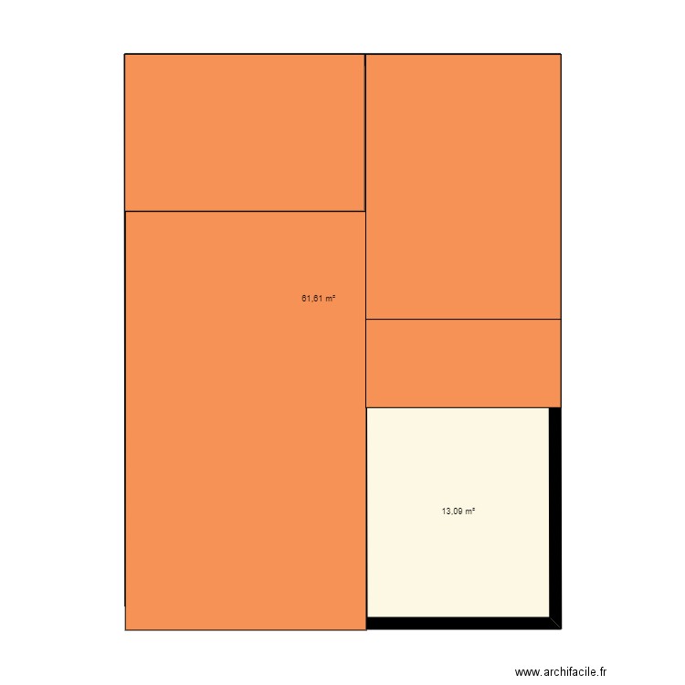 Weiss jean pierre. Plan de 2 pièces et 75 m2