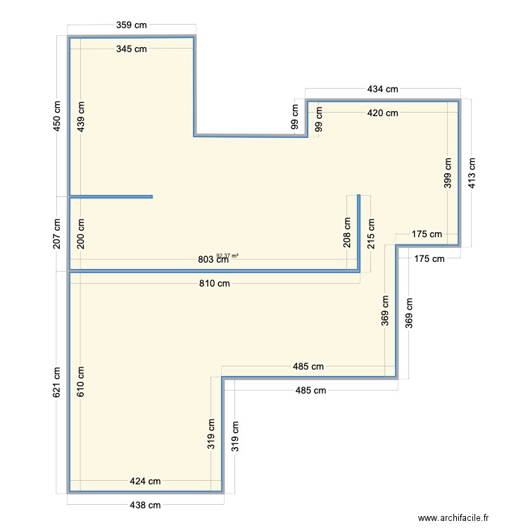 de vitton st cergue. Plan de 1 pièce et 92 m2