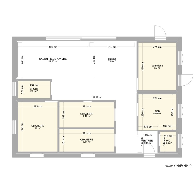 projet chalet. Plan de 11 pièces et 159 m2