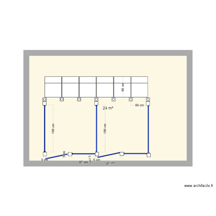 elevage Mathieu. Plan de 1 pièce et 24 m2