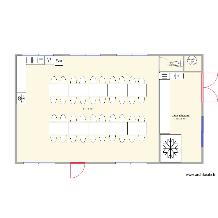 cabane chasse 2. Plan de 4 pièces et 80 m2