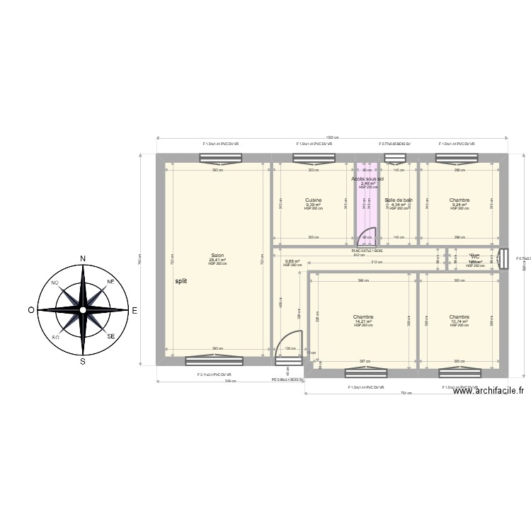  ML25001813  RIGAULT. Plan de 12 pièces et 181 m2