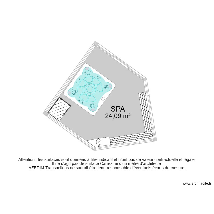 BI 25796. Plan de 35 pièces et 538 m2