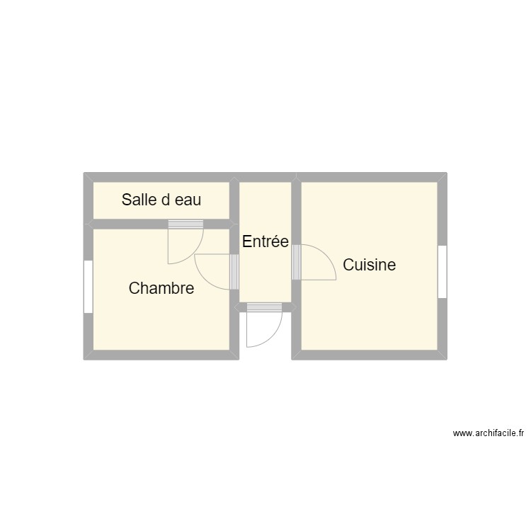 2409 VILLAIN RDC 2. Plan de 4 pièces et 7 m2