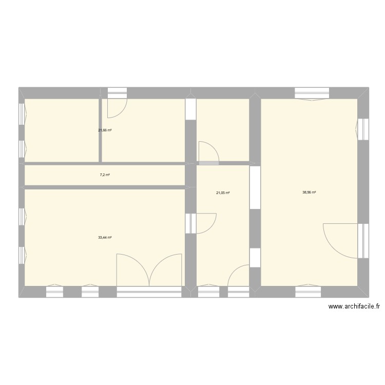 Maison. Plan de 5 pièces et 122 m2