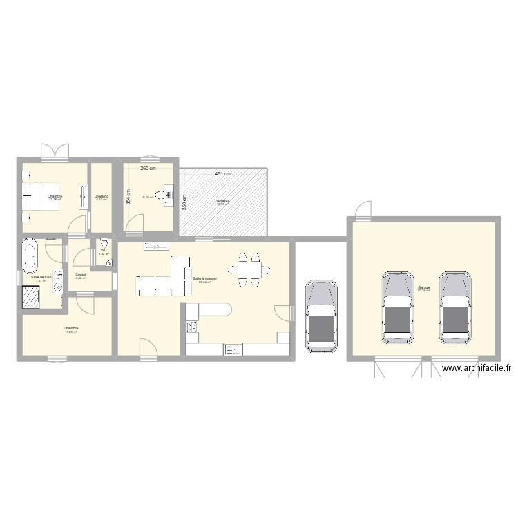 Maison. Plan de 10 pièces et 167 m2