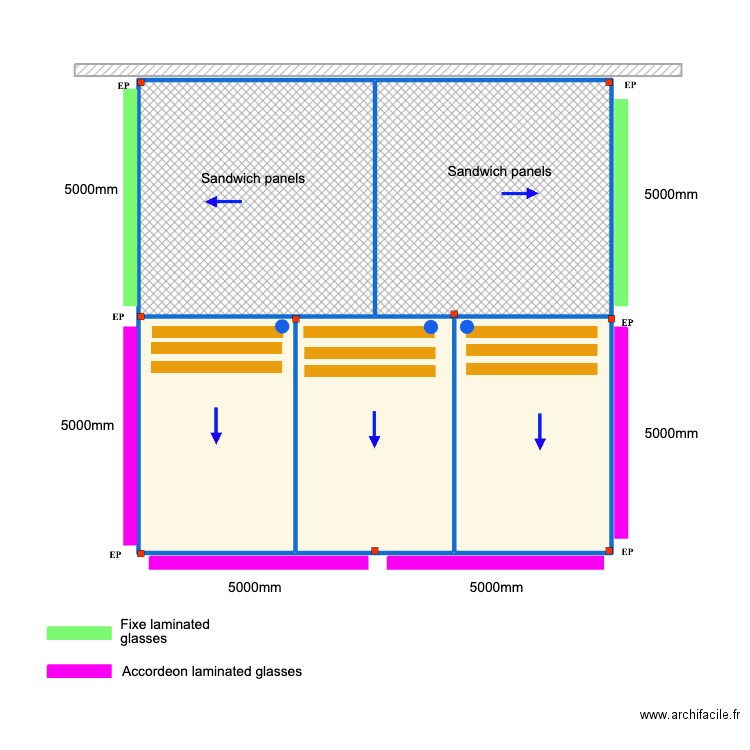 Makarevich 2. Plan de 5 pièces et 97 m2