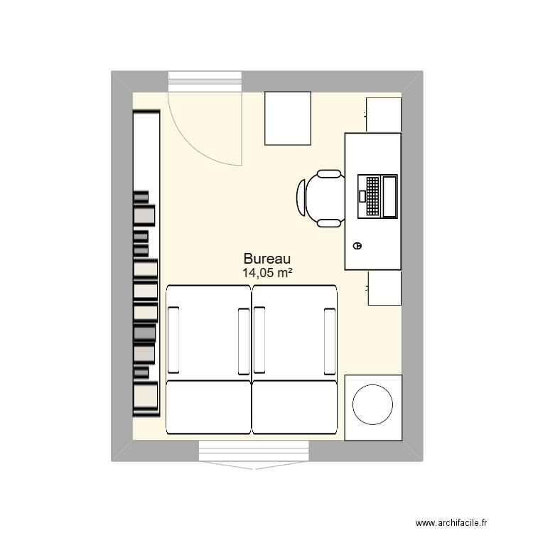 Bureau chambre. Plan de 0 pièce et 0 m2